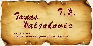 Tomas Maljoković vizit kartica